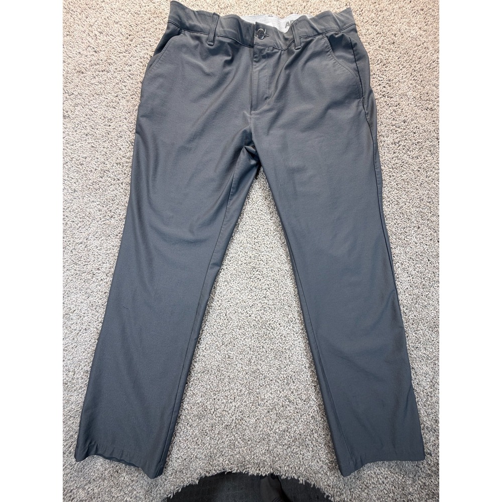 Adidas Men's Gray Chino Flat Front Climalite Golf Pants‎ – Size 36x32
